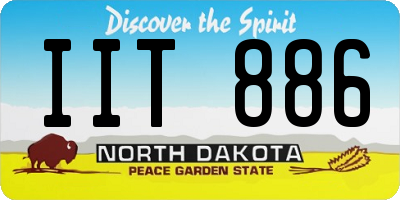 ND license plate IIT886