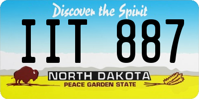ND license plate IIT887