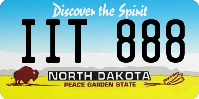 ND license plate IIT888
