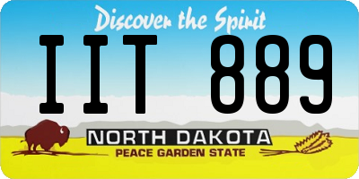 ND license plate IIT889