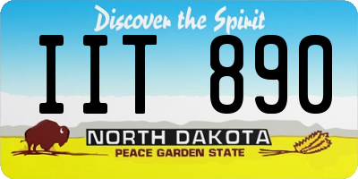 ND license plate IIT890
