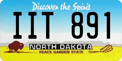 ND license plate IIT891
