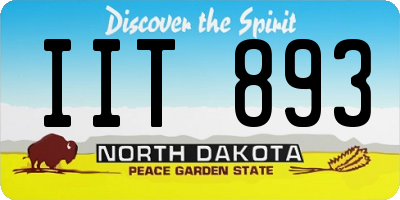 ND license plate IIT893