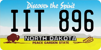 ND license plate IIT896