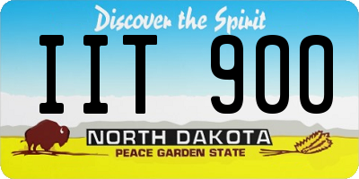 ND license plate IIT900