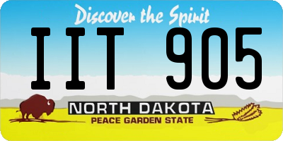 ND license plate IIT905