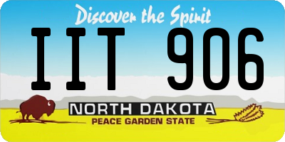 ND license plate IIT906