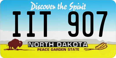 ND license plate IIT907