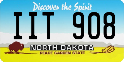 ND license plate IIT908