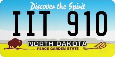 ND license plate IIT910