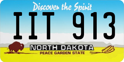 ND license plate IIT913