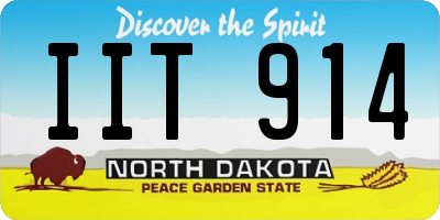 ND license plate IIT914