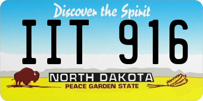 ND license plate IIT916