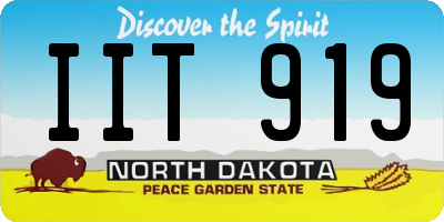 ND license plate IIT919