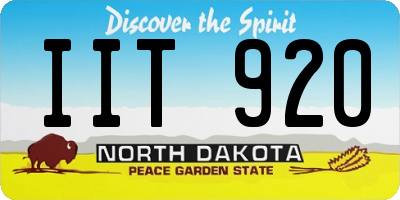 ND license plate IIT920