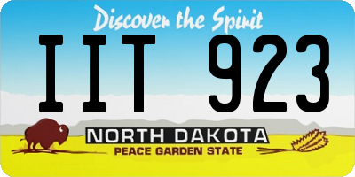 ND license plate IIT923