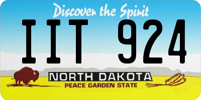 ND license plate IIT924