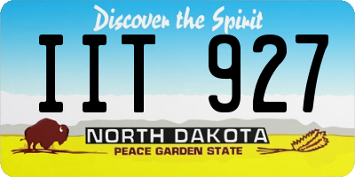 ND license plate IIT927