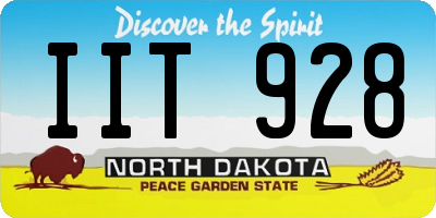 ND license plate IIT928