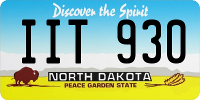 ND license plate IIT930