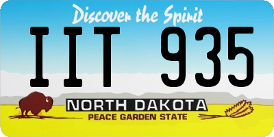 ND license plate IIT935