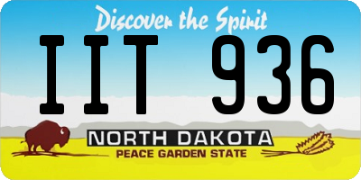 ND license plate IIT936