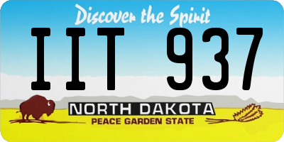 ND license plate IIT937