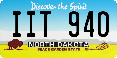 ND license plate IIT940