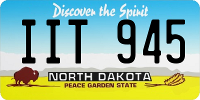 ND license plate IIT945