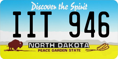 ND license plate IIT946