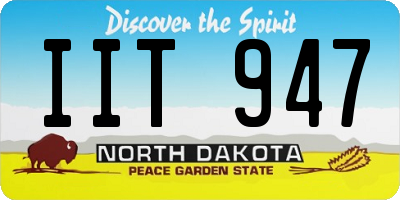 ND license plate IIT947