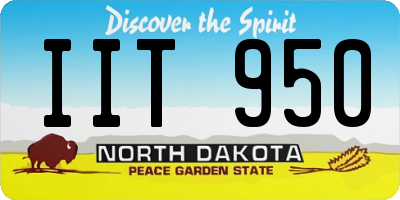 ND license plate IIT950