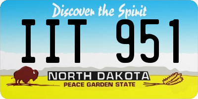 ND license plate IIT951