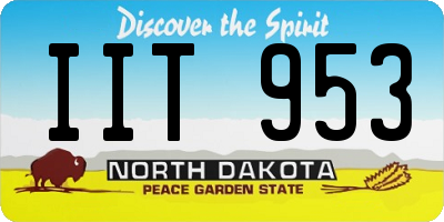 ND license plate IIT953