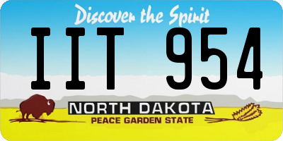ND license plate IIT954