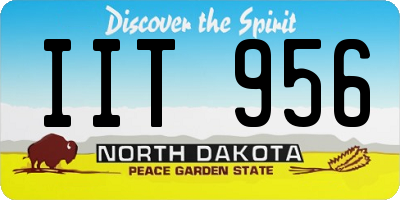 ND license plate IIT956