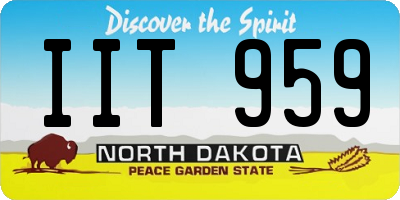 ND license plate IIT959