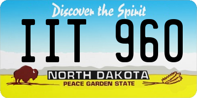ND license plate IIT960