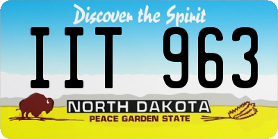 ND license plate IIT963