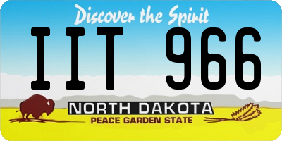 ND license plate IIT966