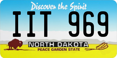 ND license plate IIT969