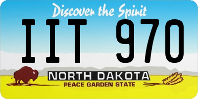 ND license plate IIT970