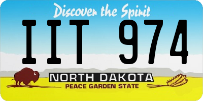 ND license plate IIT974
