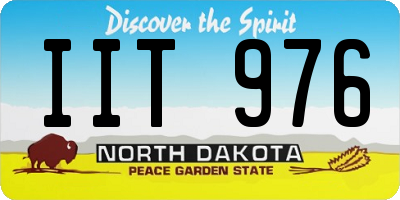 ND license plate IIT976