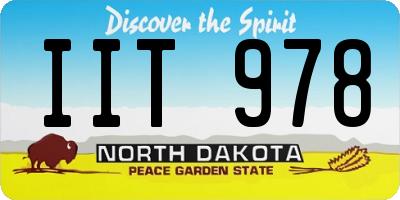 ND license plate IIT978