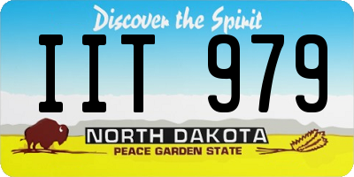 ND license plate IIT979