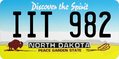 ND license plate IIT982