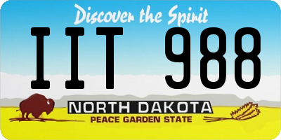 ND license plate IIT988