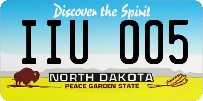 ND license plate IIU005
