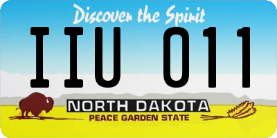 ND license plate IIU011
